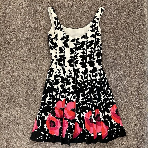 Jones Studio Women's Dress Size 6 Floral Sleeveless A-Line Knee Length Back Zip - Picture 7 of 15